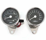 Mph Mini Speedometer 2240:60 & Tachometer 1:4 Ratio Chrome Black. Fixed Price $106.95.