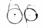 46" Stainless Steel Throttle And Idle Cable Set For Harley Davidson By V-twin. Fixed Price $67.31.