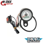 Drag Specialties 2210-0260 White Programmable Mini Electronic Speedometer. Fixed Price $217.25.