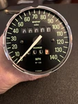 Bmw Airhead Motometer W=1.112 Ratio Speedometer Green Face 140 Mph Nos. Fixed Price $359.95.
