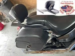 Matte Black Honda Vtx 1800 F Sissy Bar Backrest With Luggage Rack 2005-2009. Fixed Price $68.00.