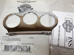 Oem Harley '96-07 Road King Chrome Triple Mount Bracket For 1.5" Micro Gauges. Fixed Price $45.00.