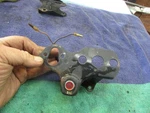 1977 Yamaha DT100 Speedometer Mounting Bracket. Fixed Price $20.00.