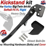 Kickstand Mount Kit For Harley 84-99 Softail Rigid Fx Fl Big-twin W/ Cover Plate. Fixed Price $56.04.