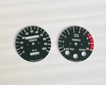 1974 And 1975 Yamaha DT175 Enduro Tachometer Speedometer Face Plates. Fixed Price $75.00.