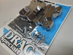 Drag Spclt Harley '07-17 Flst Softail Chrome Fender Risers For 21" Front Wheel. Fixed Price $50.00.