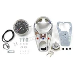 V-twin Manufacturing Chrome Three Light Dash Panel Kit W/SPEEDOMETER-39-0906. Fixed Price $227.93.