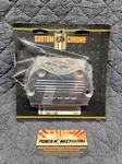 Custom Chrome Flat Handlebar Gauge Mount Clamp 5 Slot Harley Davidson '74 Up. Fixed Price $90.00.