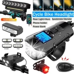 Usb Rechargeable Led Cycle Bike Headlight Phone Holder Horn Speedometer Odometer. Fixed Price $14.99.