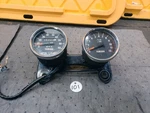 1970-71 Yamaha HS1, HS1B, 90CC Speedometer, Tachometer & Mounting Plate Assembly. Fixed Price $300.00.