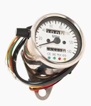 Custom Mini Speedometer (mph) 60MPH=2240 Led Mechanical Chrome Body White Face. Fixed Price $93.90.