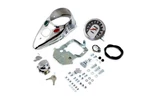 Harley Chrome Cateye Dash Panel Kit With 1:1 Ratio Speedometer Fits 1968-1984 Fl. Fixed Price $205.71.