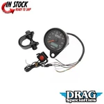 Drag Specialties 2210-0257 Matte Black Programmable Mini Electronic Speedometer. Fixed Price $256.42.